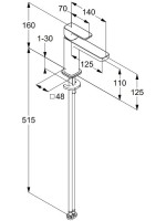 Смеситель для раковины Kludi Renon 42282N275 оружейная сталь PVD Смеситель для раковины Kludi Renon 42282N275 оружейная сталь PVD