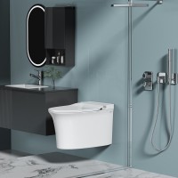 Унитаз подвесной Abber Bequem AC1124P с микролифтом, белый