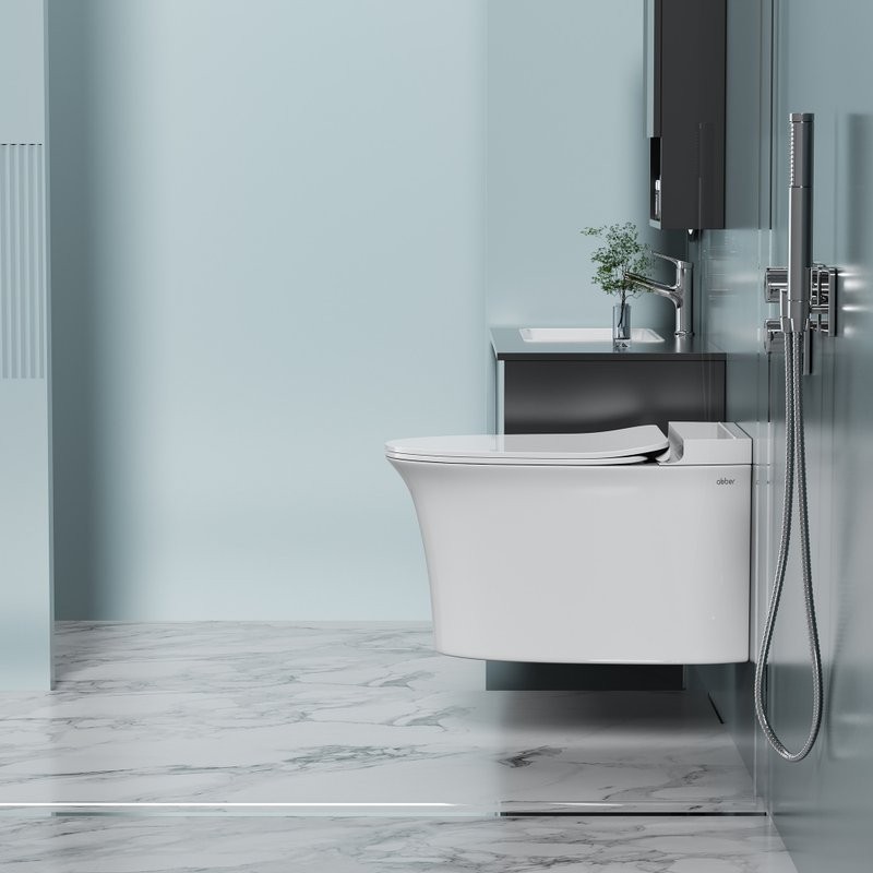 Унитаз подвесной Abber Bequem AC1124P с микролифтом, белый