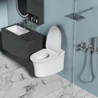 Унитаз подвесной Abber Bequem AC1124P с микролифтом, белый