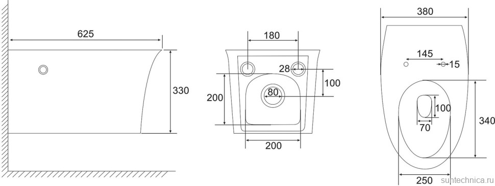 Унитаз подвесной Abber Bequem AC1124P с микролифтом, белый
