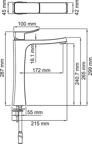 Смеситель для раковины Wasserkraft Aller 1063H