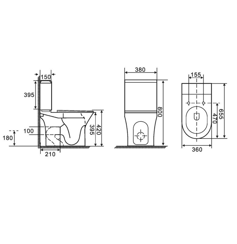 Унитаз-компакт напольный Grossman Торнадо GR-4489SQ