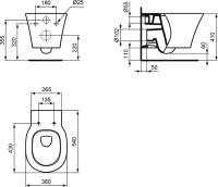 Унитаз подвесной Ideal Standard Connect Air AquaBlade E005401 Унитаз подвесной Ideal Standard Connect Air AquaBlade E005401