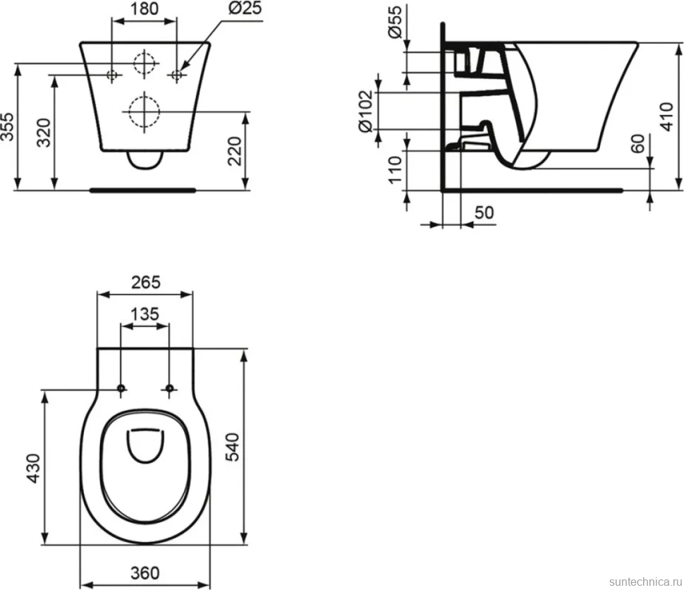 Унитаз подвесной Ideal Standard Connect Air AquaBlade E005401
