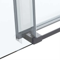 Душевой уголок Vincea Como Soft VSR-1CS1013CLGM 130х100, профиль вороненая сталь, стекло прозрачное