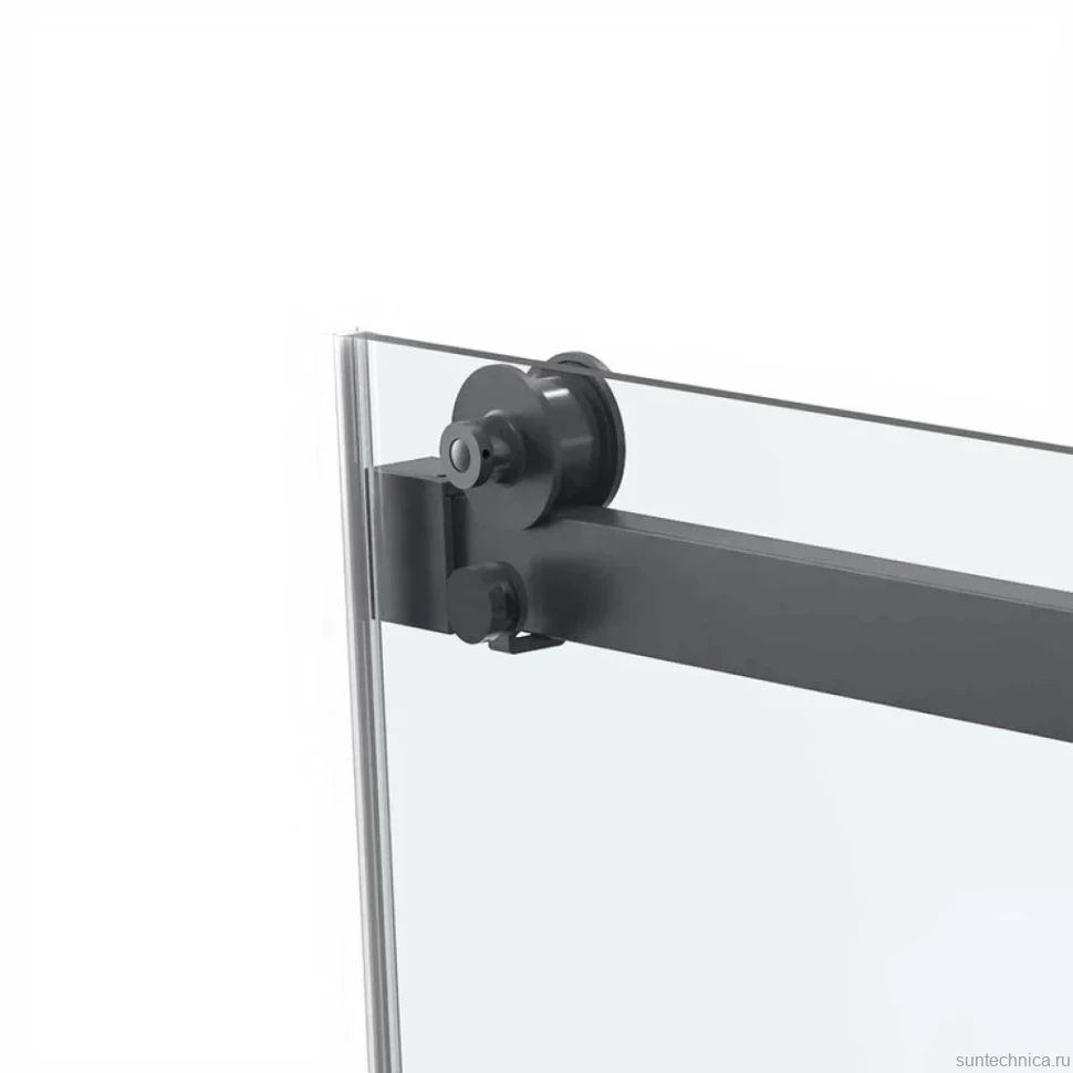Душевой уголок Vincea Como Soft VSR-1CS1013CLGM 130х100, профиль вороненая сталь, стекло прозрачное