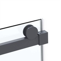 Душевой уголок Vincea Como Soft VSR-1CS1013CLGM 130х100, профиль вороненая сталь, стекло прозрачное