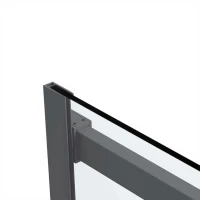 Душевой уголок Vincea Como Soft VSR-1CS1013CLGM 130х100, профиль вороненая сталь, стекло прозрачное