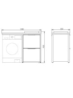 Тумба с раковиной Comforty Лозанна 120 напольная, глянцевая белая, с раковиной Art Inside