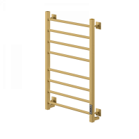 Полотенцесушитель электрический Comfysan Unico-K EC-8 80x55 см, подключение справа, слева, матовое золото, лесенка, из стали