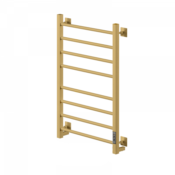 Полотенцесушитель электрический Comfysan Unico-K EC-8 80x55 см, подключение справа, слева, матовое золото, лесенка, из стали