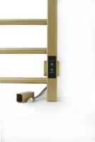 Полотенцесушитель электрический Comfysan Unico-K EC-8 80x55 см, подключение справа, слева, матовое золото, лесенка, из стали