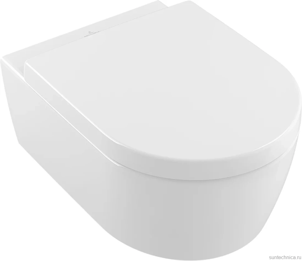 Унитаз подвесной Villeroy & Boch Avento 5656HR01 alpin, безободковый