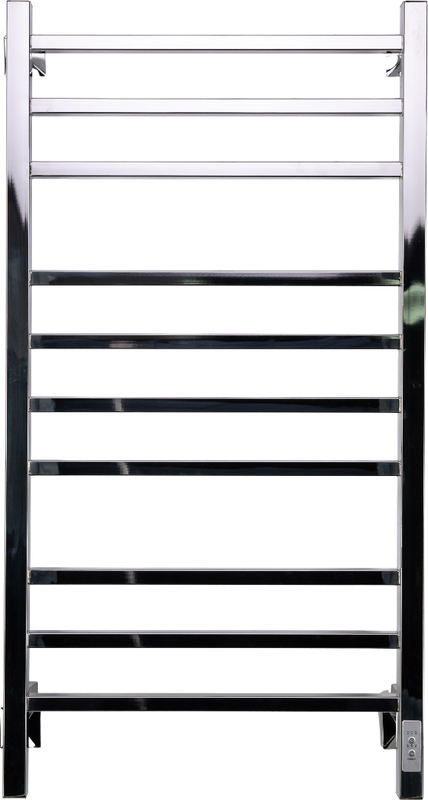 Полотенцесушитель электрический Comfysan Pioli-K EC-10 100x55 см, подключение справа, слева, хром, лесенка, из стали