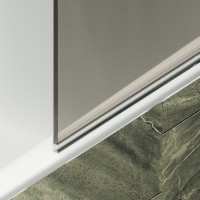 Шторка на ванну Maybahglass MGV-244-6 60 см, профиль матовый черный, стекло бронза