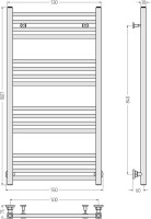 Полотенцесушитель водяной Сунержа Модус 100х50 темный титан муар Полотенцесушитель водяной Сунержа Модус 100х50 темный титан муар