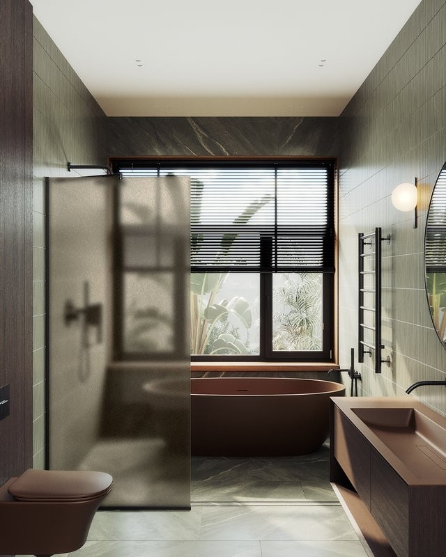 Душевая перегородка Maybahglass MGD-685-6у 119 см, профиль черный, стекло бронза матовое