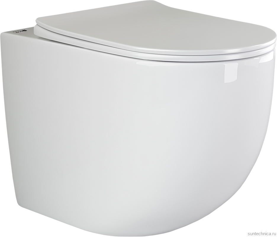 Унитаз приставной напольный Ceramicanova Mia CN1810 с микролифтом, безободковый
