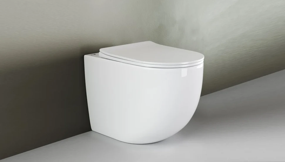 Унитаз приставной напольный Ceramicanova Mia CN1810 с микролифтом, безободковый