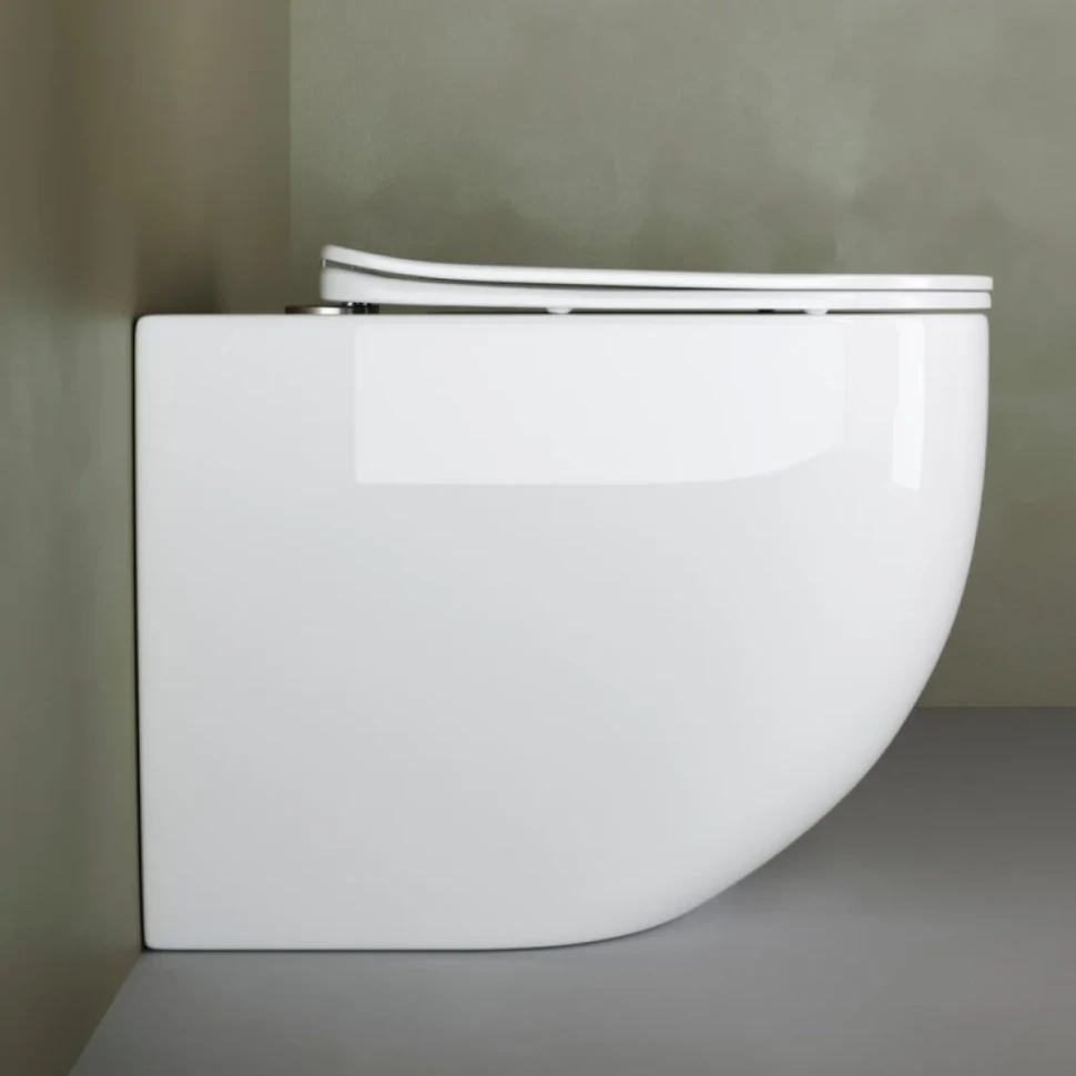 Унитаз приставной напольный Ceramicanova Mia CN1810 с микролифтом, безободковый