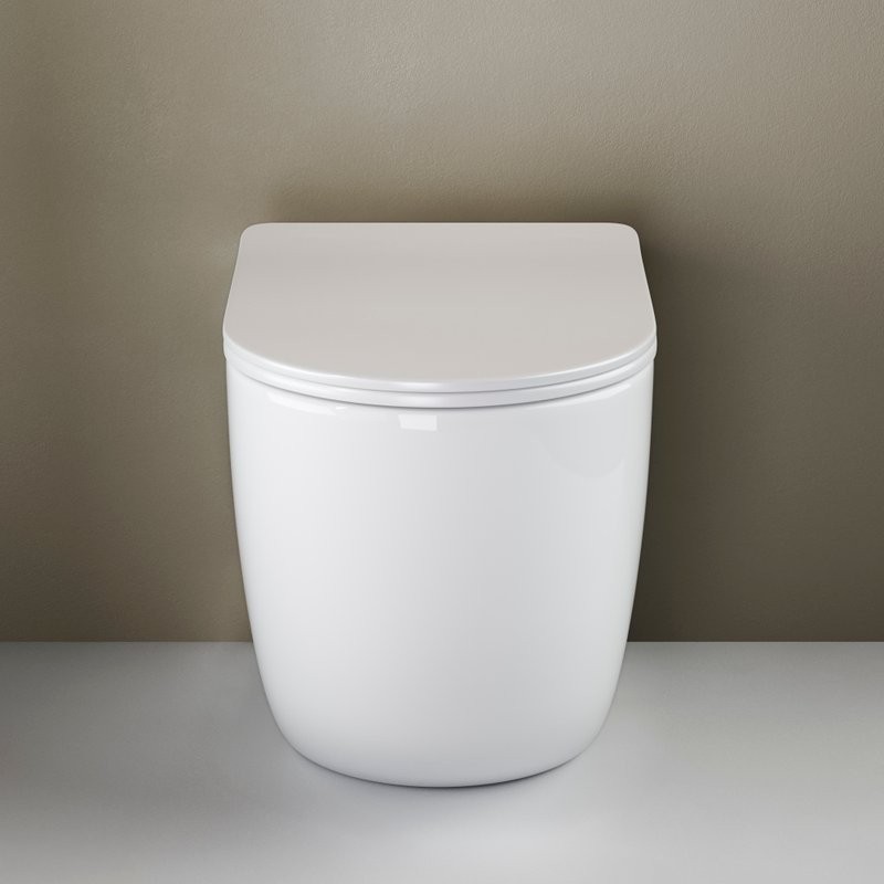 Унитаз приставной напольный Ceramicanova Mia CN1810 с микролифтом, безободковый