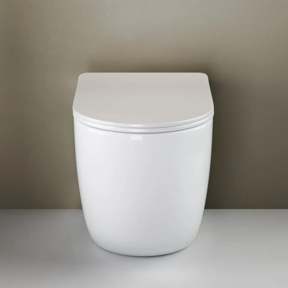 Унитаз приставной напольный Ceramicanova Mia CN1810 с микролифтом, безободковый