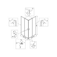 Душевой уголок Veconi Rovigo RV-27B 110х90 см, профиль матовый черный, стекло прозрачное