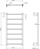 Полотенцесушитель водяной Grota Simple 100x53, RAL9005 черный матовый