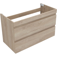 Тумба с раковиной Aquanet Нота new 100 подвесная, дуб светлый