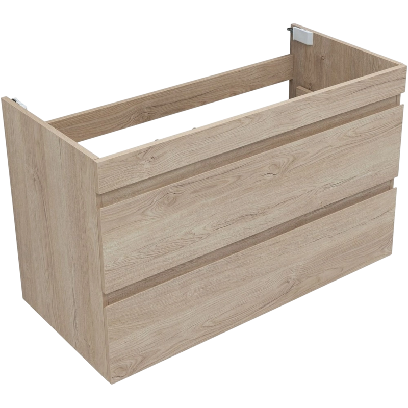 Тумба с раковиной Aquanet Нота new 100 подвесная, дуб светлый