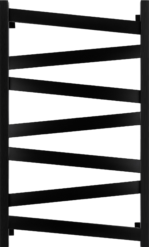 Полотенцесушитель водяной Secado Мирано плюс 100x55 см, матовый черный, лесенка