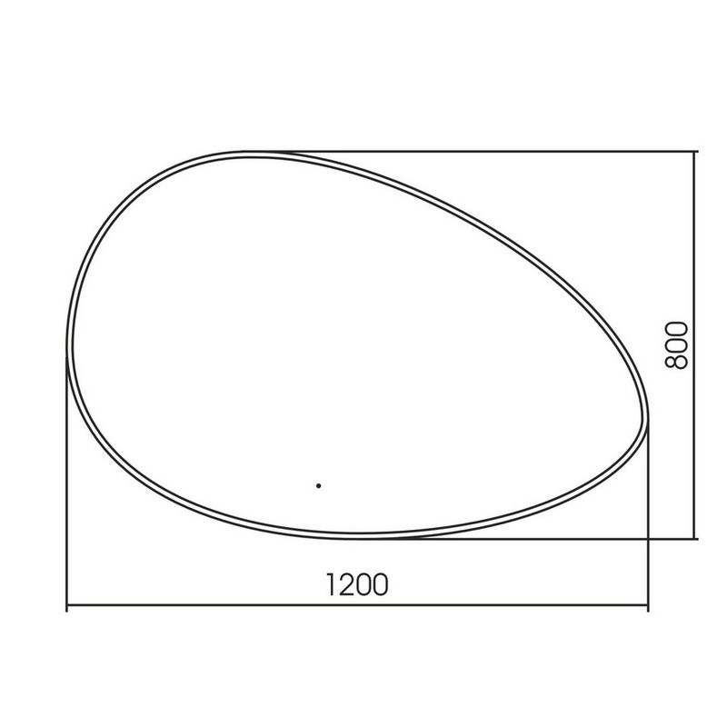 Зеркало Abber Kontur AG6301SCL-1.2 120х80 см, с подсветкой
