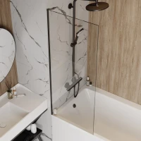 Шторка на ванну 60x140 Maretti Project Black PB41F6014099, черный профиль Шторка на ванну 60x140 Maretti Project Black PB41F6014099, черный профиль