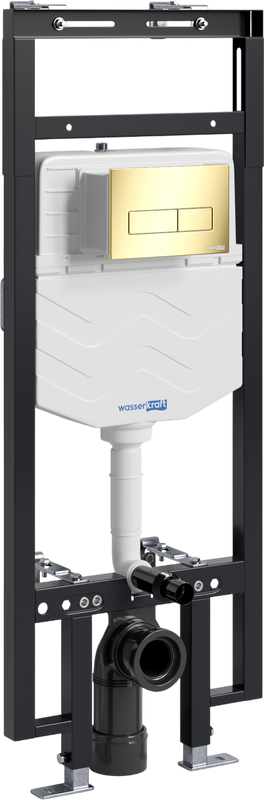 Система инсталляции для унитазов Wasserkraft Dinkel 58TLT.010.ME.PG03 с кнопкой смыва золото
