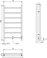 Полотенцесушитель электрический EWRIKA Сафо PN 100x50, хром