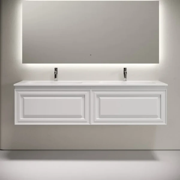 Тумба с раковиной Sancos Very 160 подвесная, bianco, раковина CN7023