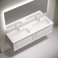 Тумба с раковиной Sancos Very 160 подвесная, bianco, раковина CN7023