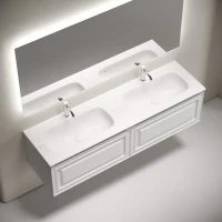 Тумба с раковиной Sancos Very 160 подвесная, bianco, раковина CN7023