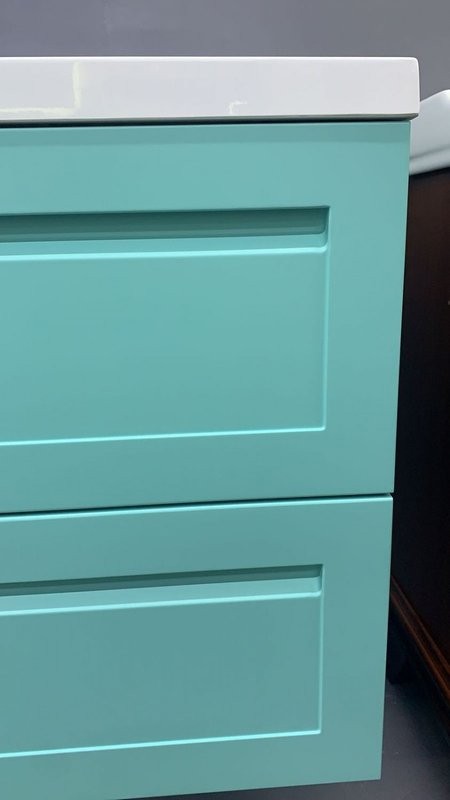 Тумба с раковиной Art&Max Platino 100 подвесная, светло-зеленая матовая, под раковину AM-LAV 100