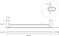 Полотенцедержатель Bemeta Galla 108104050 двойной
