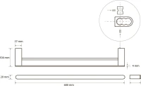 Полотенцедержатель Bemeta Galla 108104050 двойной Полотенцедержатель Bemeta Galla 108104050 двойной
