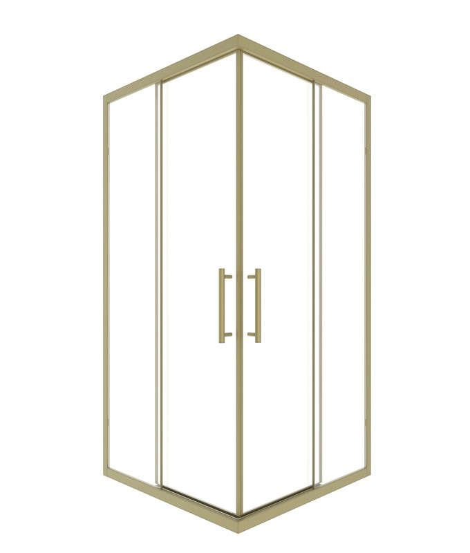 Душевой уголок Timo TKSS-100/17C-8 100x100 см, профиль матовое золото, стекло прозрачное