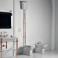 Унитаз Kerasan Waldorf с высоким бачком, золото