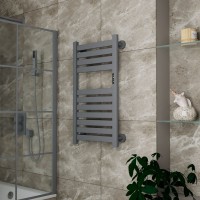 Полотенцесушитель электрический Bauedge Elite AF0027 45x80, темно-серый металлик
