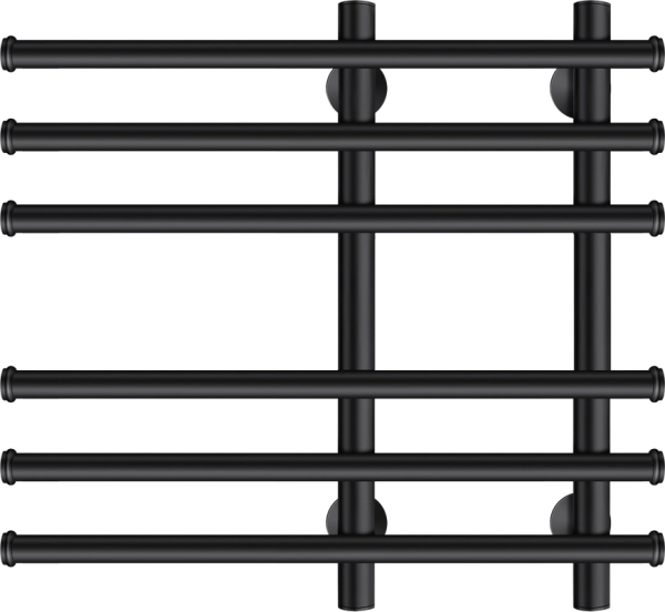 Полотенцесушитель электрический Secado Турин 3 60x55 см, подключение справа, матовый черный, лесенка