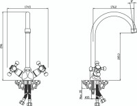 Смеситель для кухни Olive'S Girona 01431GR