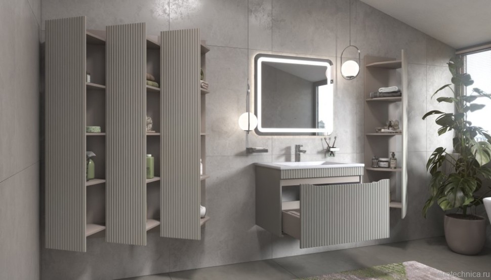 Мебель для ванной комнаты Velvex Alba 80 тирамису