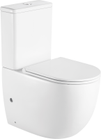 Унитаз-компакт напольный SantiLine SL-5016 безободковый, с микролифтом