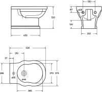 Биде подвесное BelBagno Boheme BB115BH